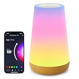 Auxmir Smart Nachttischlampe Nachtlicht Touch Dimmbar RGBICWW, WLAN LED...