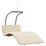 vidaXL Hängeliege mit Auflage, Schaukelliege mit ergonomischem Design,...
