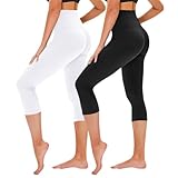 TNNZEET 3/4 Leggings Damen Capri Leggins für Sport, 7/8 Sporthose High Waist...