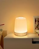 Kleine Tischlampe Kabellos, LED Nachttischlampe Touch Dimmbar mit Warmes Licht &...