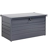 Gardebruk® Auflagenbox 385L Volumen Metall Abschließbar Gasdruckfeder 120x62cm...