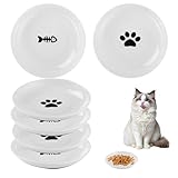 6 Stück Futternapf Katze,Katzennapf Keramik mit Rutschfestem Gummiboden,15 cm...