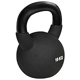 HOMCOM 10 KG Kettlebell Kugelhantel aus Gusseisen mit Neoprenbeschichtung...