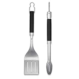 Weber 6763 Precision Grill Tongs & Spatula Set Premium Grillbesteck-2-teilig,...