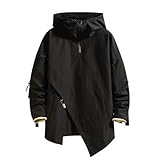 GURUNVANI Herren Kapuzenjacke Windbreaker Jacke Reißverschluss Patchwork Hoodie...