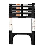 HBTower Teleskopleiter 2,6 m aus Aluminium, Klappbare Ausziehleiter mit...