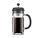 Bodum Caffettiera French Press Schwarz – 1L / 8 Tassen Kaffeebereiter –...