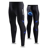 NuCamper Fahrradhose Herren Lang Radlerhose Kompression Mountainbike Radhose MTB...