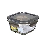 LocknLock OVEN GLASS Frischhaltedosen Glas mit Deckel | 300ml | 120 x 120 x 65...