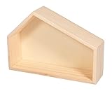 Rayher Holzhaus mit Schrägdach, Holz FSC zertifiziert, 22 x 5,6 x15 cm, Haus...