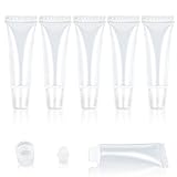 Andibro Leere Tuben Lip Gloss Tubes,5 Stück Transparent Leere Nachfüllbare...