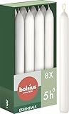 Bolsius Glatte Stabkerzen - Weiß - 8 Stück im Karton - 17 cm - Länge...