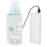 USB Babyflaschenwärmer Tragbare Cartoon Milchflasche Reise Heizungs Abdeckung...