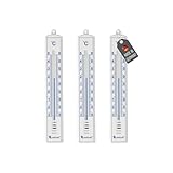 Lantelme 3 Stück Gartenthermometer Set | Wetterfest Analog Thermometer |...