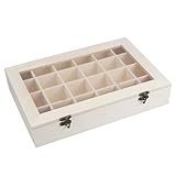 Ideen mit Herz Holz-Box mit 24 Fächern und Deckel inkl. Sichtfenster |...