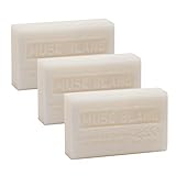 Französische Seife, 3 x 125 g - Weißer Moschus - Sheabutter - La Maison du...