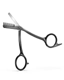 FERYES Augenbrauenschere mit Kämmen, Edelstahlschere und Kamm in einem,...