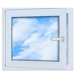 LORAC | Kunststofffenster weiß 800x700mm, 80x70cm, PCV, DIN Links, kippbar &...
