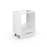 Vicco Herdumbauschrank Fame-Line, Weiß Hochglanz, 60 cm ohne Arbeitsplatte