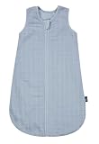 Alvi Babyschlafsack & Windel Blaubaer | Sommerschlafsack atmungsaktiv | Leichter...