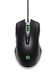 HP X220 Gaming Maus (3.600 DPI, PixArt Gaming Sensor, 7 Tasten, USB) schwarz