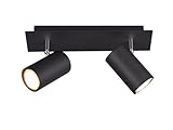 Trio Leuchten Deckenleuchte Marley 802400232, Metall Schwarz matt, Spotbalken...