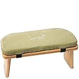 banters Meditationsbank aus Bambus Holz, Faltbarer Meditationshocker mit Kissen,...