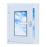 LORAC | Kunststofffenster weiß 400x500mm, 40x50cm, PCV, DIN Links, kippbar &...