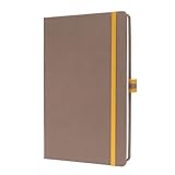 SIGEL LS103 Notizbuch A5 liniert braun, gelb, Hardcover, 176 Seiten, vegan, aus...