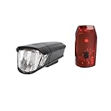 FISCHER LED Beleuchtungsset Fahrrad | 30/15L Lux Frontlicht | Rücklicht |...