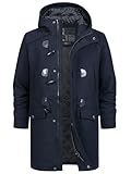 Indicode Herren Liam Dufflecoat | Wintermantel Wollmantel Herrenmantel Mantel...
