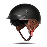 BOSERMEM Motorradhelm Mit Schutzbrille DOT/ECE-Zugelassen, Jethelm Roller-Helm...