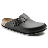 Birkenstock Clog Boston Super Grip, Naturleder, schwarz, Weite schmal, Größe...