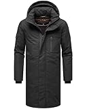 STONE HARBOUR Herren Warmer Wintermantel lang mit Abnehmbarer Kapuze und...