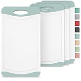 Frühstücksbrettchen Kunststoff 4er Set, 25 x 14 cm I Schneidebrett BPA frei,...