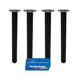 MS Beschläge Tischbeine 4er Set Metall 710mm höhenverstellbar Ø60mm Schwarz...