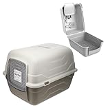 Katzenklo mit Deckel Schaufel und Aktivkohlefilter - Katzenklo Haube kippbar -...