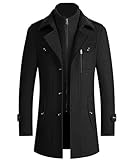 ECDAHICC Herren Wintermantel Slim Fit Zweiteiliger Mantel für Business Freizeit...