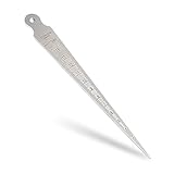 Mesee Edelstahl Lineal, Keil Fühlerlehre, Konuslehre, Tiefenlineal, 1-15 mm...
