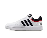 adidas Herren Hoops 3.0 Low Sneakers, Ftwr White/Legend Ink/Vivid Red, 43 1/3 EU