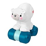Fisher-Price Babyspielzeug Eisbär zum Hinterherkrabbeln, Aktivitätsfahrzeug...