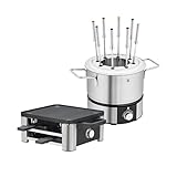 WMF Set 2-teilig Raclette Grill mit Pfännchen und Schiebern, Raclette 4...