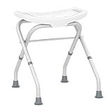COSTWAY Duschhocker klappbar, Duschstuhl 49-52,5 cm höhenverstellbar, Duschbank...