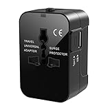 Reiseadapter Weltweit Universal Reisestecker mit USB C, Internationaler...