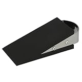 Westcott Türstopper in Keilform Schwarz | Gummi Türstopper mit Edelstahl Griff...