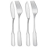 GRÄWE Fischbesteck 4-teilig, Fischset für 2 Personen, Fischgabeln,...
