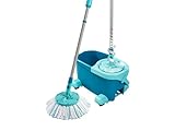 Leifheit Set CLEAN Twist Disc Mop Ergo 2.0 mit Rollwagen, Bodenwischer mit...