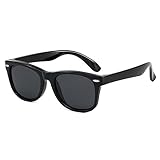 DRERIO Kindersonnenbrille Kinder Polarisierte Sonnenbrille Kleinkind Schwarz...