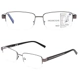 Amorays Multifokale Lesebrille gleitsichtbrille Blaulichtfilter Halbrandfassung...