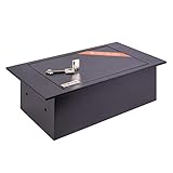 Brihard Tresor zur Bodenmontage mit Schlüsselschloss – Einbautresor flach 4L...